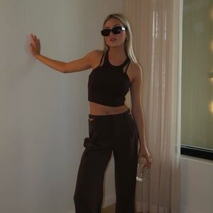 ALO Airlift Brown Bra XS